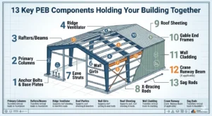 Read more about the article 13 Key PEB Components Holding Your Building